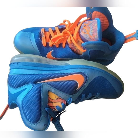 Nike Lebron 9 Men\'s Blue and Orange Sz11.5 Athletic Shoes main image 12